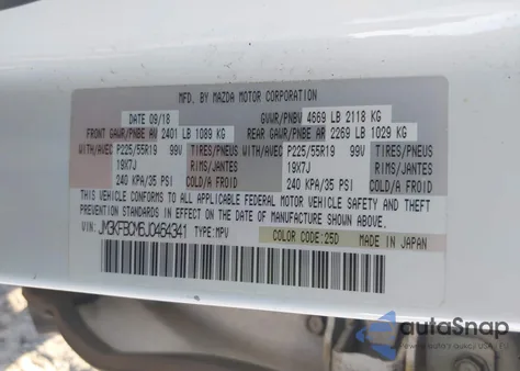 2018 Mazda Cx-5 Touring из США, поврежденный, VIN JM3KFBCM6J0464341